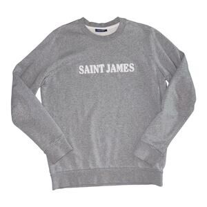 Saint James Solal Fleece Gray Sweatshirt Jumper size Medium